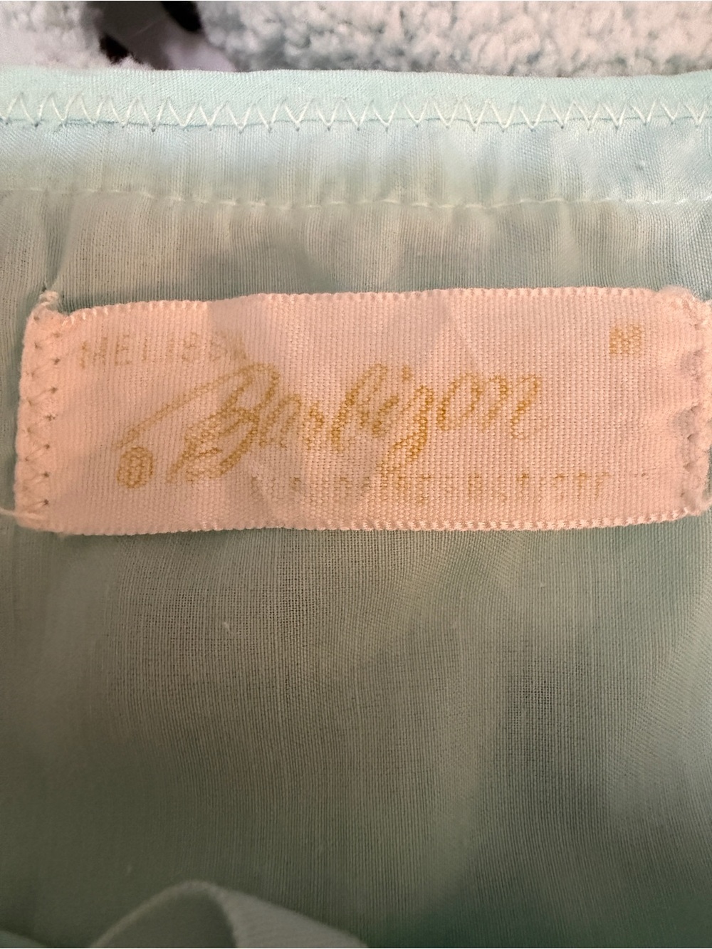Melissa by Barbizon Vintage Light Aqua Nightgown with Delicate Lace Yoke Sz Med - Picture 11 of 17